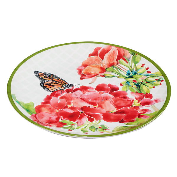 Geraniums Round Platter