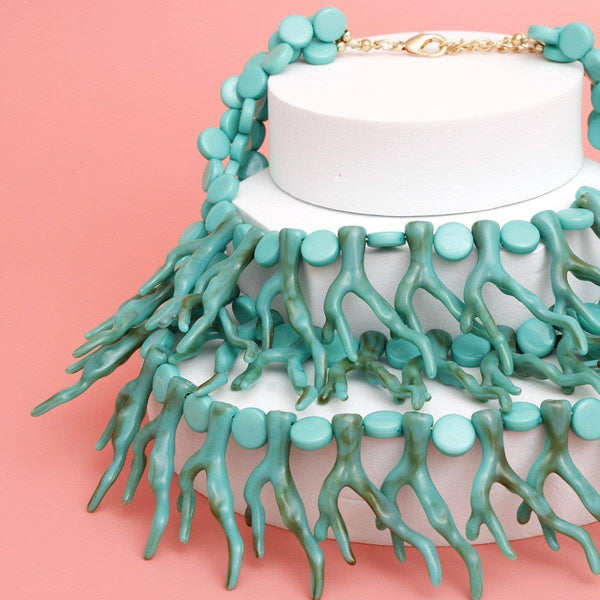 Turquoise Coral Necklace