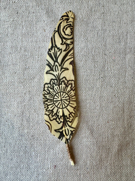 Western Scroll Hat Feather