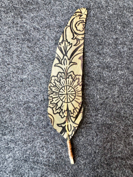 Western Scroll Hat Feather