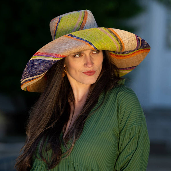 Grace Straw Sun Hat - Rio Swirl