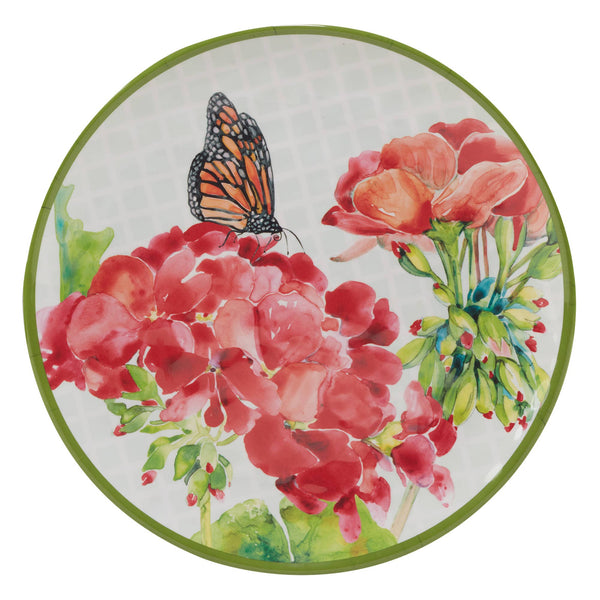 Geraniums Round Platter