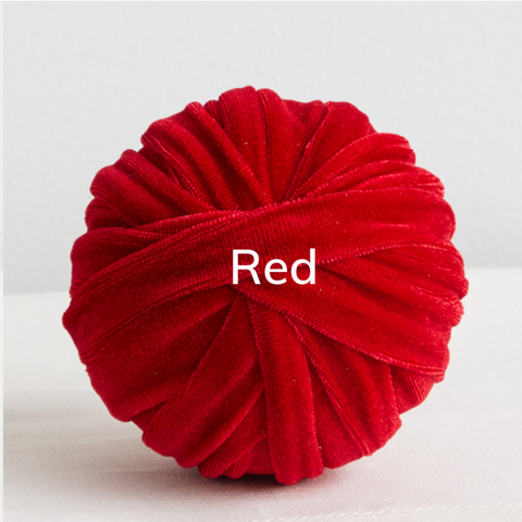 Large Velvet Spheres - Red