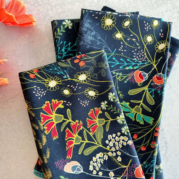 Pretty Peacock Cloth Napkins - Set of 4
