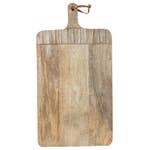Hand Carved Mango Wood Cutting Board - Natural