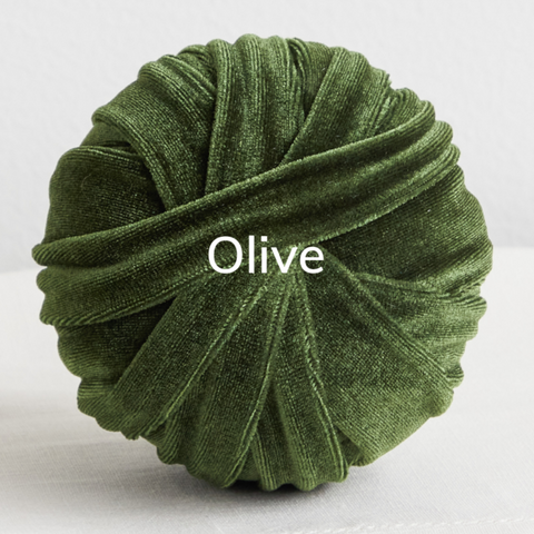 Large Velvet Spheres - Olive