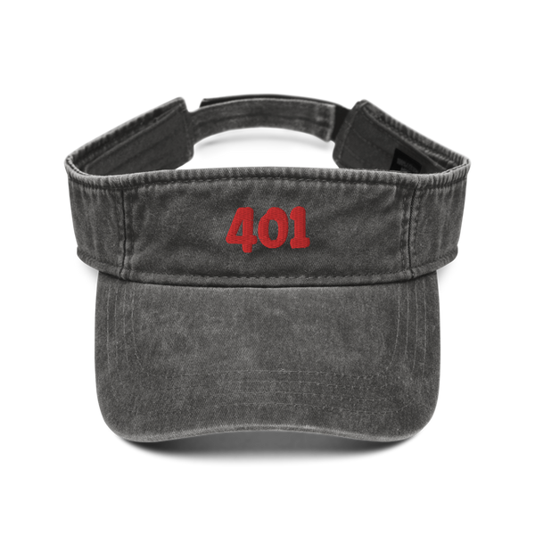Distressed 401 Denim Visor