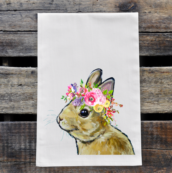 Brown Bunny Flour Sack Towel