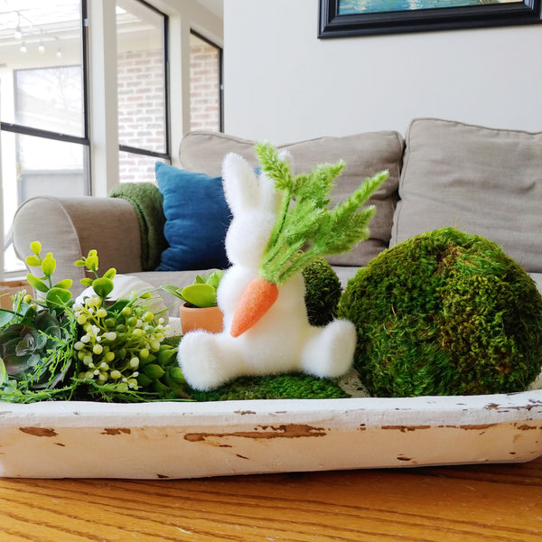 Flocked Bunny with Carrot