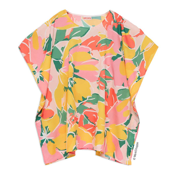 Dahlia Garden Halftan Beach and Pool Coverup