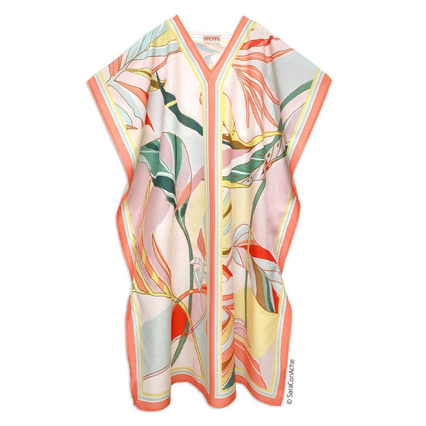 Exotic Leaves Caftan Beach and Pool Coverup