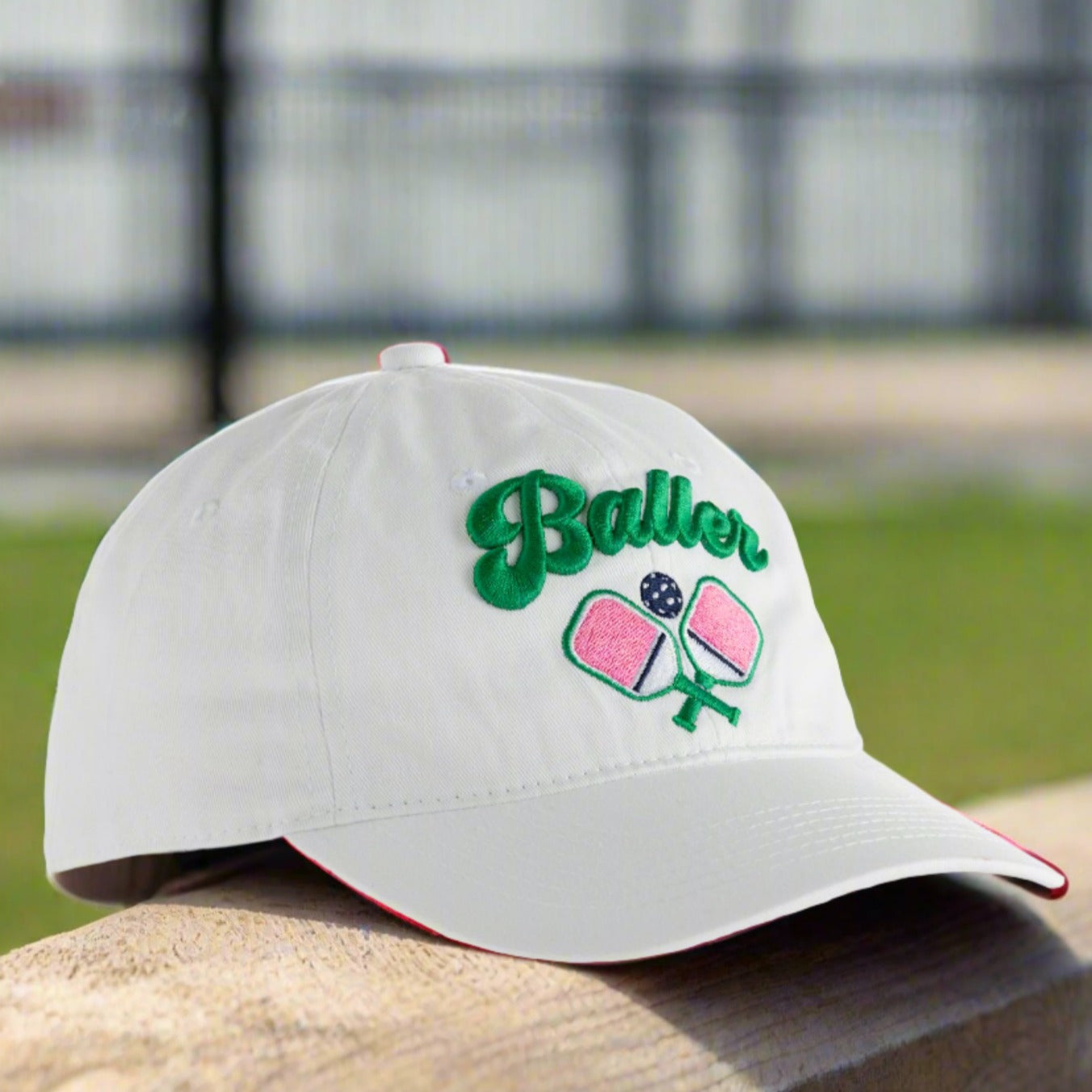 White Pickleball Baller Hat