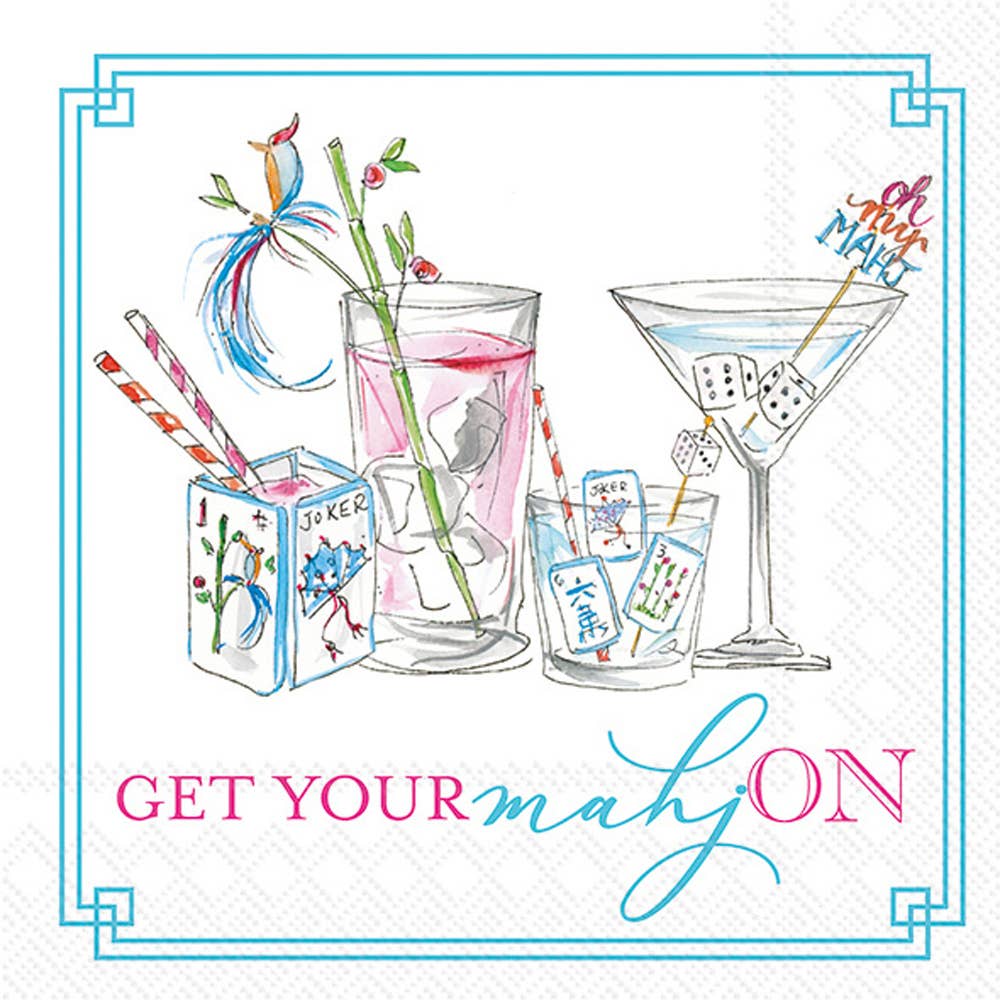 Mahjong Drinks Paper Cocktail Napkins