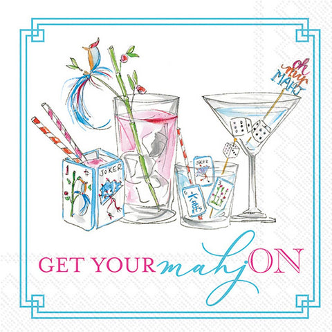 Mahjong Drinks Paper Cocktail Napkins