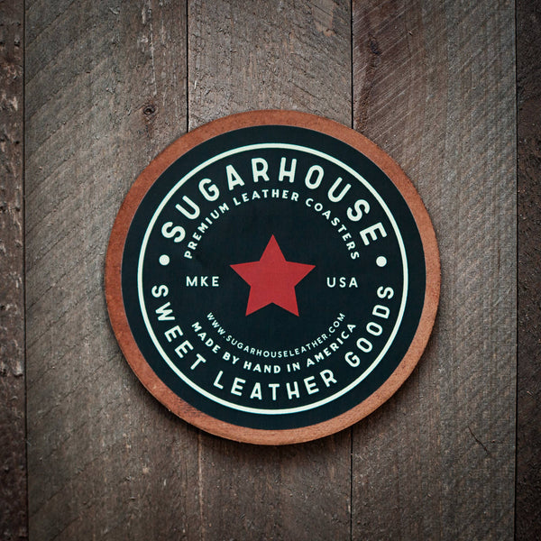 Texas Star Leather Coaster