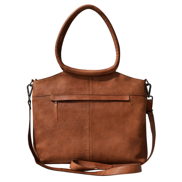 Starstruck Leather Tote - Cognac
