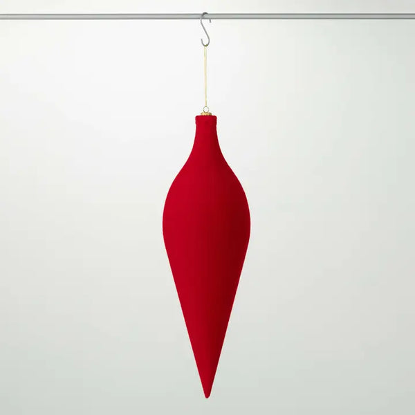 Flocked Drop Ornament