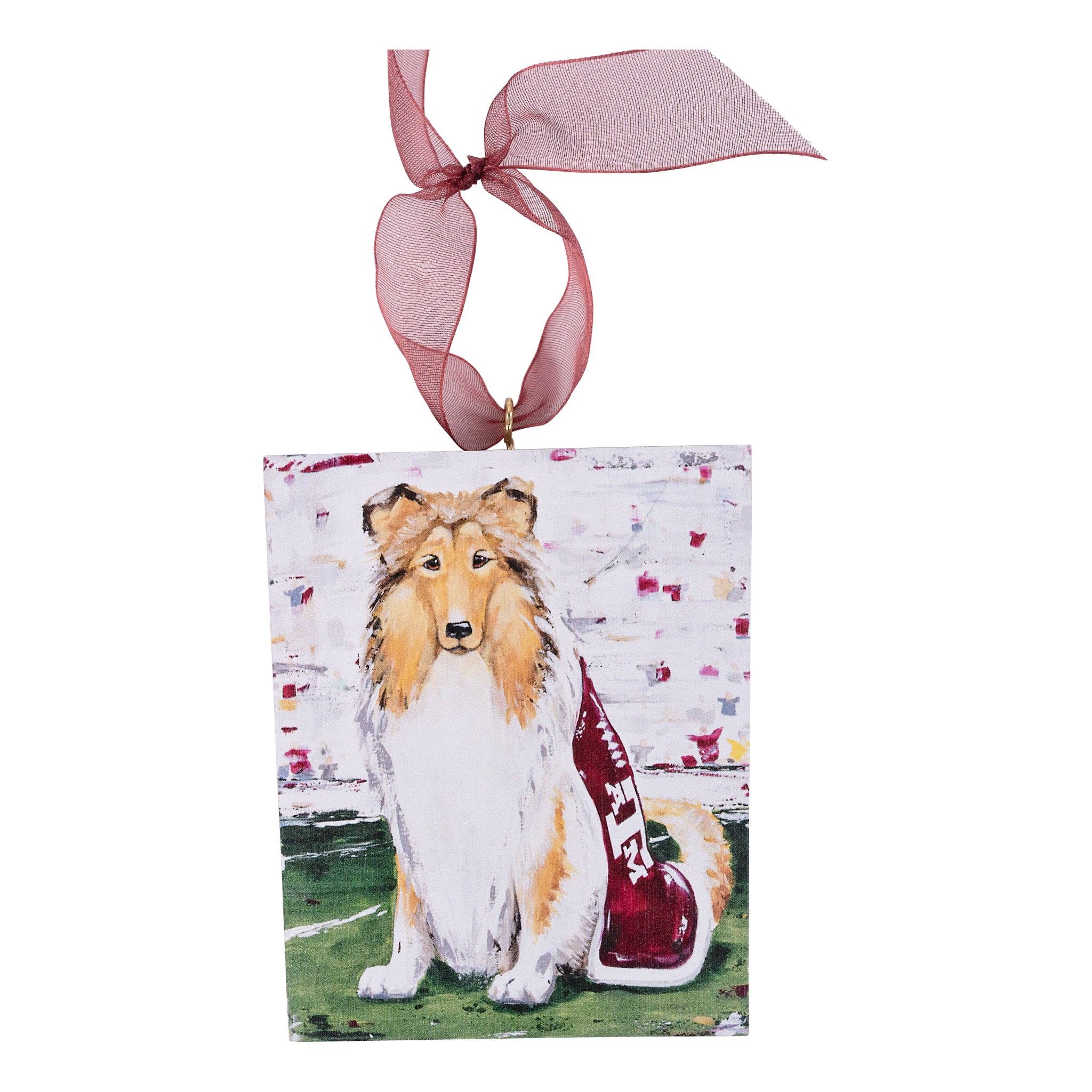 Texas A&M Reveille Block Ornament