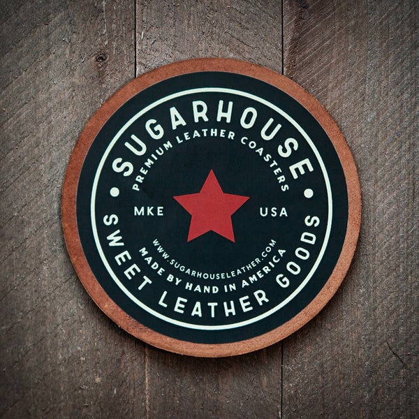 Write Drunk Edit Sober Leather Coaster