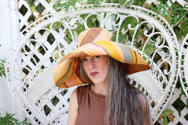 Grace Straw Hat - Midori Swirl