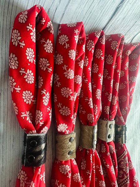 Red Floral Bandana