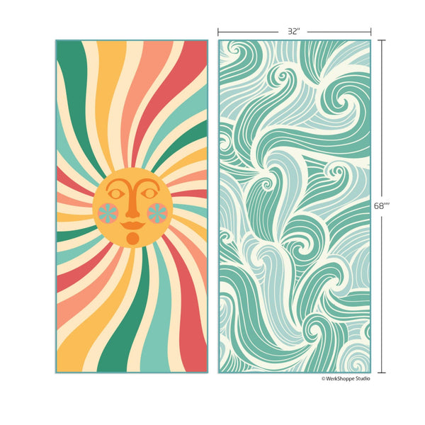 Sun And Sea Microfiber Beach Towel