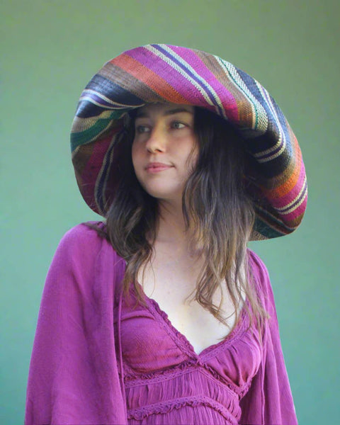 Grace Straw Hat - Midori Swirl