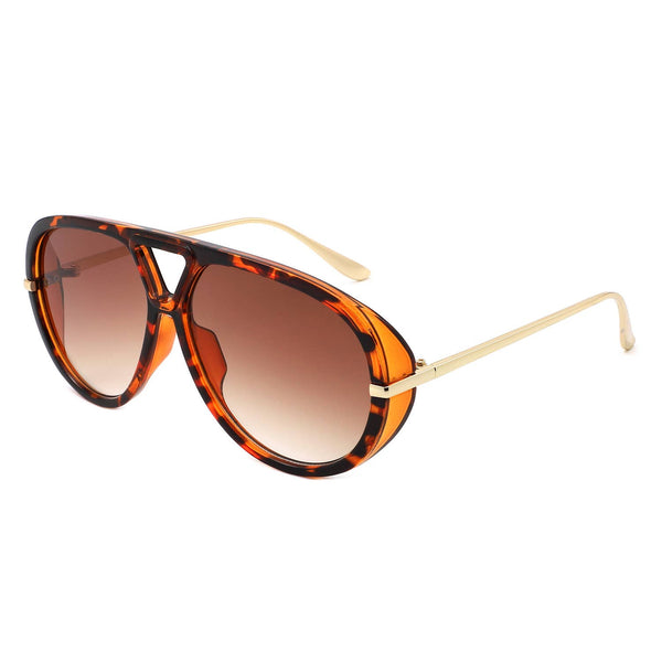 Double Bridge Fashion Aviator Sunglasses
