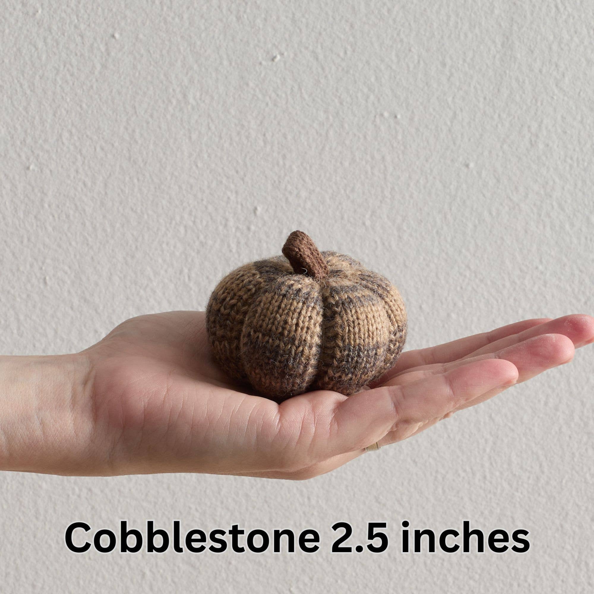 Cozy Knit Pumpkins - Cobblestone (S)