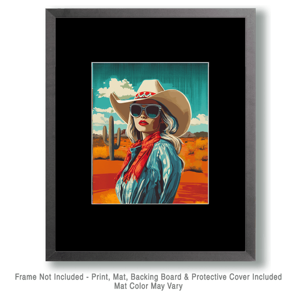 Arizona Cowgirl Wall Art Print