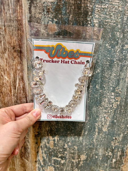 Jumbo Rhinestone Trucker Hat Chain