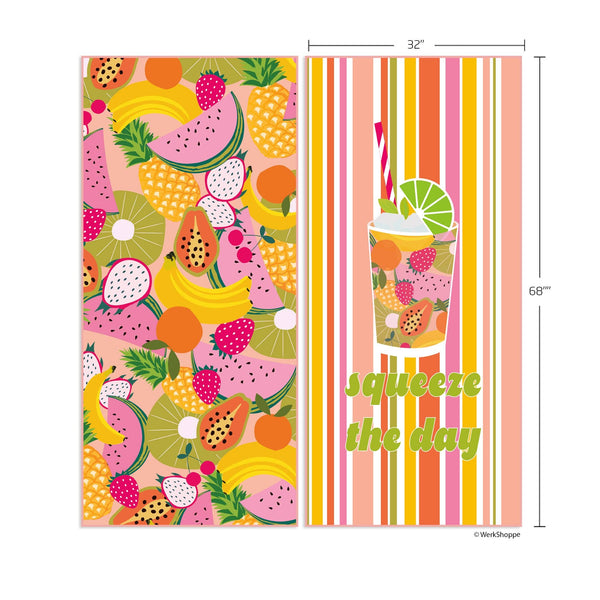 Squeeze The Day Microfiber Beach Towel