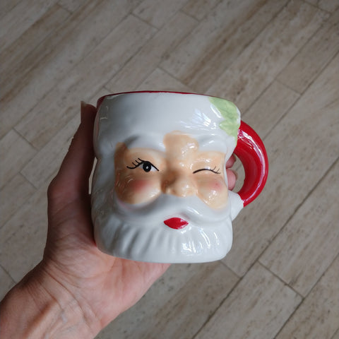 Winking Santa Mug