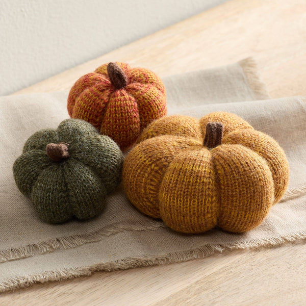 Cozy Knit Pumpkins - Mulberry (S)