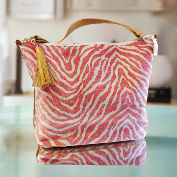 Emma Handbag - Pink Zebra