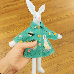 Embroidered Easter Bunny - Blue
