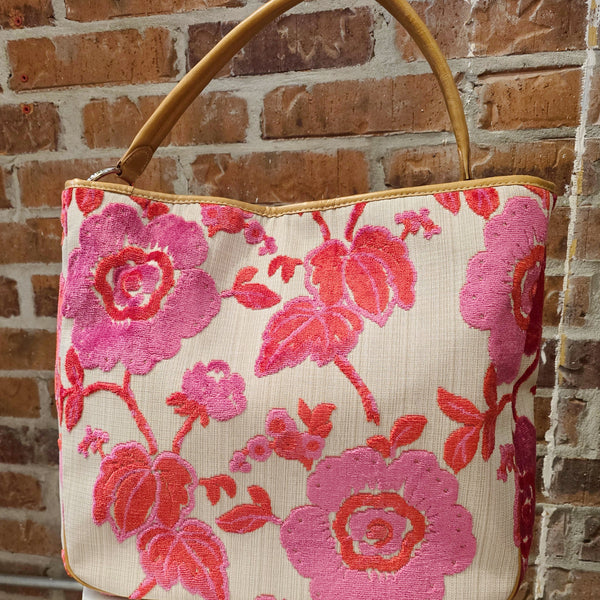 Olivia Handbag - Chenille Rose