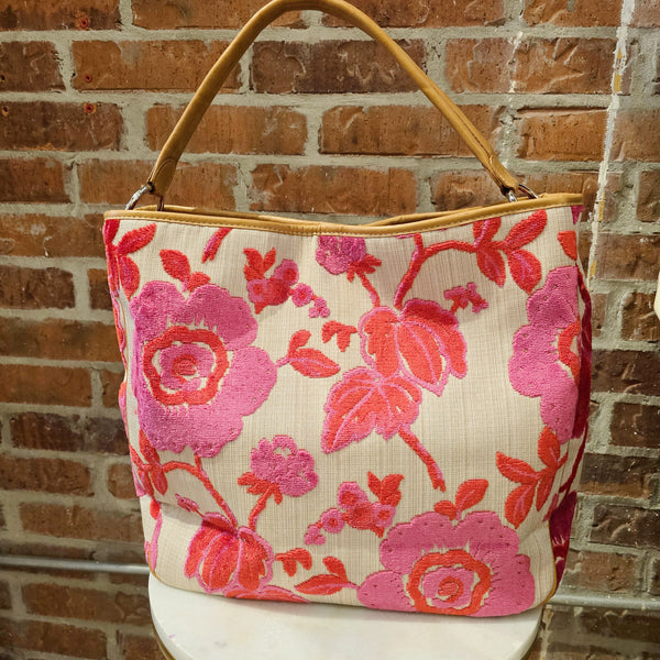 Olivia Handbag - Chenille Rose