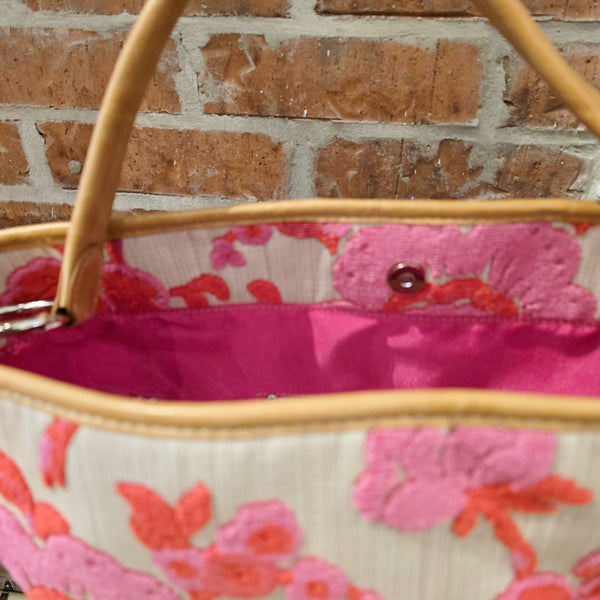 Olivia Handbag - Chenille Rose