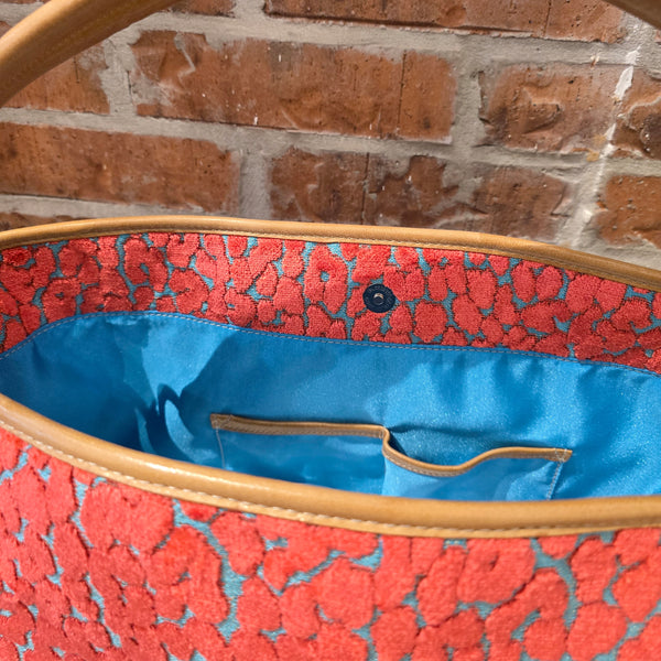 Olivia Handbag - Red Cheetah