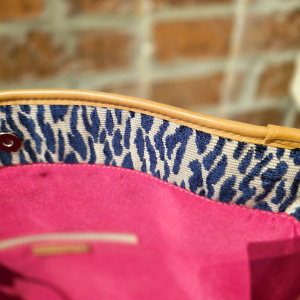 Olivia Handbag - Slate Zebra Stripe