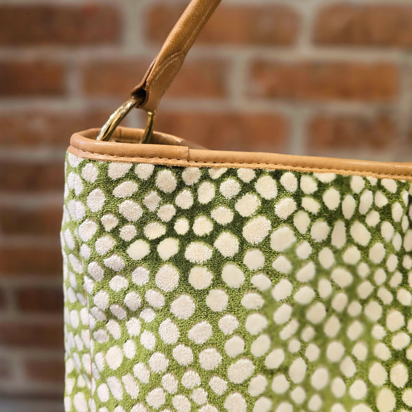 Olivia Handbag - Ivory Dot on Grass