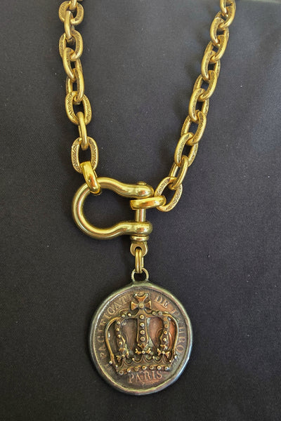 Crown Medallion Necklace