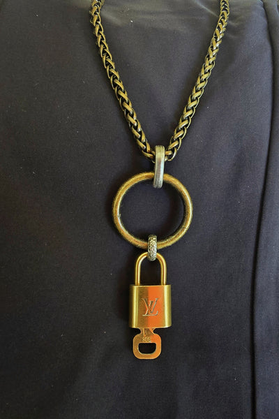 Authentic LV Lock on Bronze Necklace