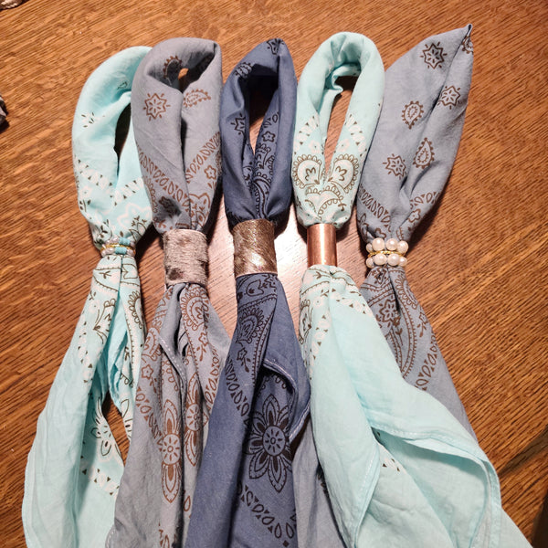 Cowboy Blue Hand Dyed Bandana