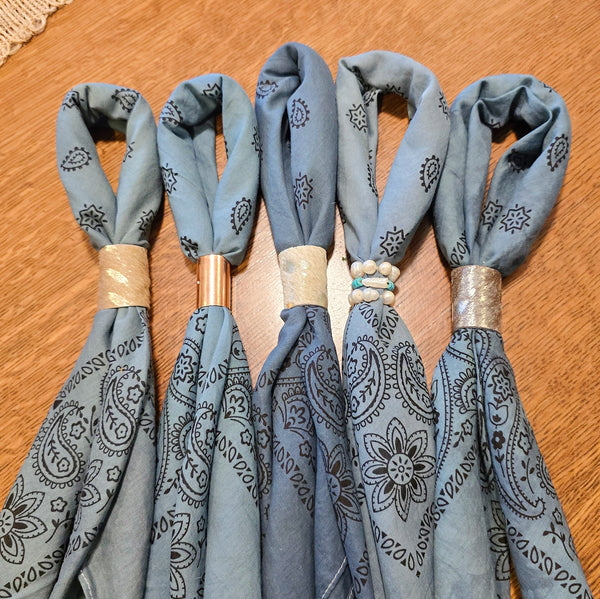 Teal Hues Hand Dyed Bandana