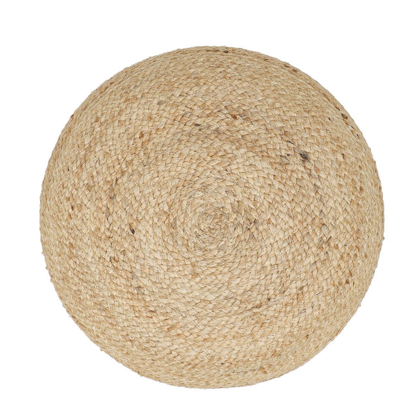 Jute Circular Pouf - Natural
