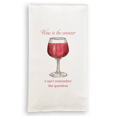 Wine is the Answer Kitchen Towel