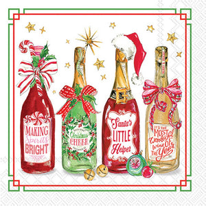 Christmas Bottles Cocktail Napkins