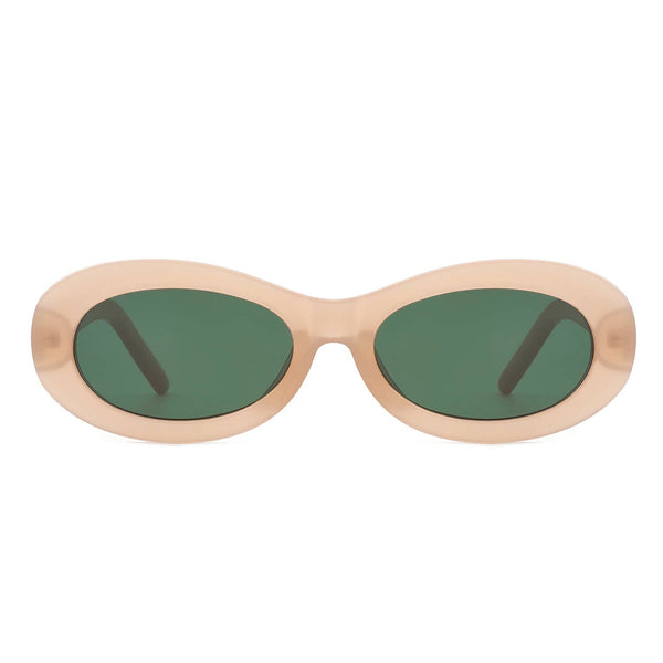 Oval 90s Inspired Fashion Slim Sunglasses